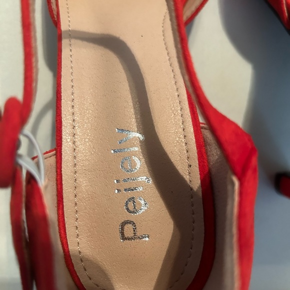 Women’s Peijely sling back low kitten heels closed toed pump work shoes Size 9 - Picture 4 of 8